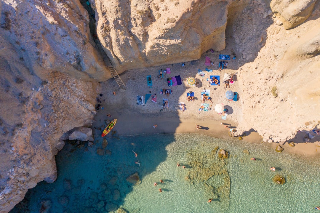 Milos Tsigrado beach Milos Tsigrado beach