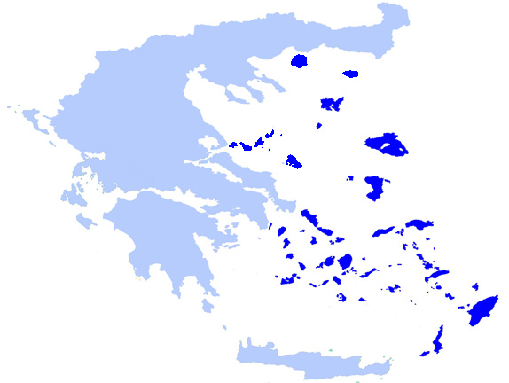 Aegaeische Inseln Karte