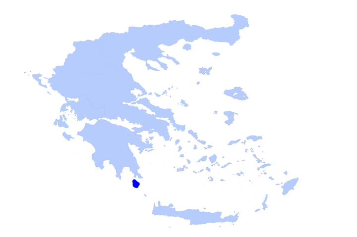 Die Lage von Kythira